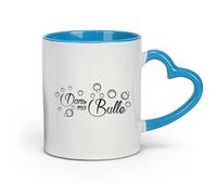 DEBINGY ceramica Tazza, tazza da caffè/tè Bagno schiuma francese Dans Ma Bulle Bagno doccia rilassante （11oz/320ml） per tè, caffè, latte, cappuccino Blu