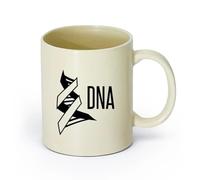 DEBINGY ceramica Tazze bianche Laboratorio di Scienze Genealogia Biologia Lettere Molecole di DNA Scuola （11oz/320ml） Lavabile in lavastoviglie Giallo chiaro