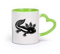DEBINGY ceramica Tazze da caffè con manici grandi per uomo e donna di una salamandra （11oz/320ml） per caffè, zuppa, tè, latte, latte macchiato, cioccolata calda, donna, uomo Verde