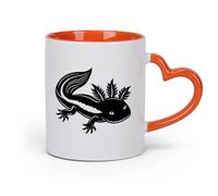 DEBINGY ceramica Tazze da caffè con manici grandi per uomo e donna di una salamandra （11oz/320ml） per caffè, zuppa, tè, latte, latte macchiato, cioccolata calda, donna, uomo Arancione