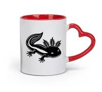 DEBINGY ceramica Tazze da caffè con manici grandi per uomo e donna di una salamandra （11oz/320ml） per caffè, zuppa, tè, latte, latte macchiato, cioccolata calda, donna, uomo Rosso