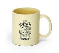 DEBINGY ceramica Tazze da caffè con manici grandi per uomo e donna Se il piano （11oz/320ml） matrimoni, compleanni, regali per donne, festa del papà, mamma, ragazze, ragazzi Beige