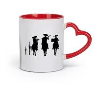 DEBINGY ceramica Tazze da caffè con manico Musica messicana Musicisti messicani Garantiscono il Nord America （11oz/320ml） per casa o lavoro Rosso
