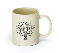 DEBINGY ceramica Tazze da caffè e tè Albero della vita DNA Spirale Genere Lignaggio Genetica Biologia Scienza molecolare （11oz/320ml） per casa e ufficio Giallo chiaro