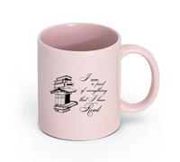 DEBINGY ceramica Tazze da caffè e tè Citazioni sulla lettura dei libri Sono parte di tutto ciò che ho letto Sala di lettura Biblioteca （11oz/320ml） per casa o lavoro Rosa