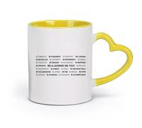 DEBINGY ceramica Tazze da caffè e tè Diventa una leggenda Lavoro di squadra Affari I nostri valori Esercizio Citazioni motivazionali ispiratrici （11oz/320ml） per ufficio, casa Giallo