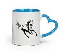 DEBINGY ceramica Tazze da caffè e tè Giochi di cavalli da corsa, animali della giungla, zoo, cavalli, unicorni （11oz/320ml） per casa e ufficio Blu