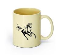 DEBINGY ceramica Tazze da caffè e tè Giochi di cavalli da corsa, animali della giungla, zoo, cavalli, unicorni （11oz/320ml） per casa e ufficio Beige