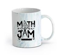 DEBINGY ceramica Tazze da caffè e tè La matematica è la mia passione Citazione Insegnante di matematica Logo scientifico （11oz/320ml） per uomo e donna Blu marmo