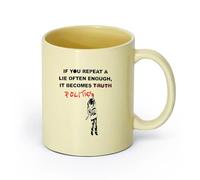 DEBINGY ceramica Tazze da caffè e tè Ragazza politica, sala giochi, graffiti, cultura di strada, citazione politica, ragazza （11oz/320ml） Ristorante, ufficio Beige