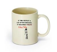 DEBINGY ceramica Tazze da caffè e tè Ragazza politica, sala giochi, graffiti, cultura di strada, citazione politica, ragazza （11oz/320ml） Ristorante, ufficio Giallo chiaro