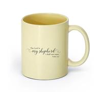 DEBINGY ceramica Tazze da caffè e tè Salmo 23:1 Il Signore è il mio pastore Non mi mancherà la preghiera del Signore e la Chiesa （11oz/320ml） Bar o regalo Beige