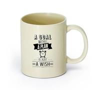 DEBINGY ceramica Tazze da caffè in gres con manico Citazioni motivazionali per ispirare （11oz/320ml） Lavabile in lavastoviglie, adatto al microonde, per ufficio e casa Giallo chiaro