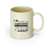DEBINGY ceramica Tazze da caffè, tazze da tè e caffè Alfabeto spagnolo di bellezza （11oz/320ml） Lavabile in lavastoviglie, adatto al microonde, per ufficio e casa Giallo chiaro