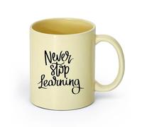 DEBINGY ceramica Tazze da caffè, tazze da tè e caffè Citazioni scolastiche sulla vita quotidiana （11oz/320ml） Tazze da caffè in ceramica per casa o lavoro Beige