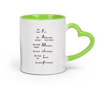 DEBINGY ceramica Tazze da caffè, tazze da tè e caffè Home Definizione Citazioni Cucina （11oz/320ml） Lavabile in lavastoviglie, adatto al microonde, per ufficio e casa Verde