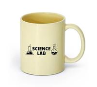 DEBINGY ceramica Tazze da caffè, tazze da tè e caffè Laboratorio scientifico Chimica scientifica （11oz/320ml） Lavabile in lavastoviglie e adatto al microonde Beige