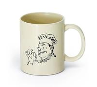 DEBINGY ceramica Tazze da tè, caffè e cioccolata calda Chef Silhouette Divertente Cucina Cuoco Ristorante （11oz/320ml） per tè, caffè, latte, cappuccino Giallo chiaro