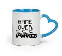 DEBINGY ceramica Tazze da tè, caffè e cioccolata calda Game Over Controller per bambini Game Boy Play （11oz/320ml） per caffè, avena, tè, facile da pulire Blu