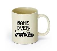 DEBINGY ceramica Tazze da tè, caffè e cioccolata calda Game Over Controller per bambini Game Boy Play （11oz/320ml） per caffè, avena, tè, facile da pulire Giallo chiaro