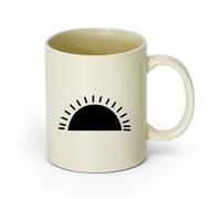 DEBINGY ceramica Tazze da tè, caffè e cioccolata calda Geometric Sun Boho Half Sun Peel And Go （11oz/320ml） Cappuccino, latte macchiato, tè, espresso Giallo chiaro