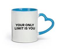 DEBINGY ceramica Tazze da tè, caffè e cioccolata calda Il tuo unico limite è la tua ispirazione （11oz/320ml） Ottimo per casa, ufficio, bar, idee regalo Blu