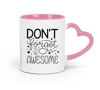 DEBINGY ceramica Tazze da tè, caffè e cioccolata calda non dimenticare di essere fantastico （11oz/320ml） Tazza da caffè in ceramica per cappuccino, tè, latte, Rosa