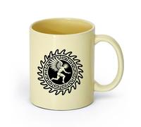 DEBINGY ceramica Tazze da tè, caffè e cioccolata calda un'icona in stile glifo del simbolo di Icaro （11oz/320ml） Ottimo regalo per gli innamorati Beige