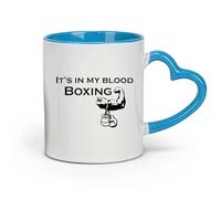 DEBINGY ceramica Tazze da tè e caffè eleganti Citazioni sulla boxe Questo è il mio sangue, ragazzo （11oz/320ml） per espresso, set da tè Blu