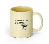 DEBINGY ceramica Tazze da tè e caffè eleganti Citazioni sulla boxe Questo è il mio sangue, ragazzo （11oz/320ml） per espresso, set da tè Beige