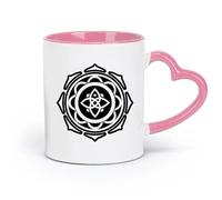 DEBINGY ceramica Tazze da tè e caffè eleganti un'icona in stile glifo del simbolo dell'opera d'arte mandala （11oz/320ml） Regalo per uomo o donna Rosa