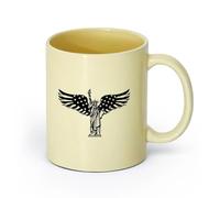 DEBINGY ceramica Tazze da tè e caffè Statua della Libertà, monumento alla bandiera americana, patriottismo di New York City （11oz/320ml） per casa e ufficio Beige