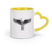 DEBINGY ceramica Tazze da tè e caffè Statua della Libertà, monumento alla bandiera americana, patriottismo di New York City （11oz/320ml） per casa e ufficio Giallo