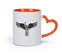 DEBINGY ceramica Tazze da tè e caffè Statua della Libertà, monumento alla bandiera americana, patriottismo di New York City （11oz/320ml） per casa e ufficio Arancione