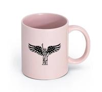 DEBINGY ceramica Tazze da tè e caffè Statua della Libertà, monumento alla bandiera americana, patriottismo di New York City （11oz/320ml） per casa e ufficio Rosa