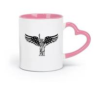 DEBINGY ceramica Tazze da tè e caffè Statua della Libertà, monumento alla bandiera americana, patriottismo di New York City （11oz/320ml） per casa e ufficio Rosa