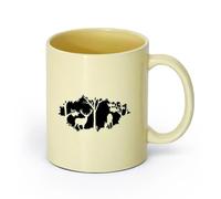 DEBINGY ceramica Tazze da tè e caffè Tema della foresta Cervo selvatico Animale Foresta Caccia Modello nascosto Cervo （11oz/320ml） per uomo e donna Beige