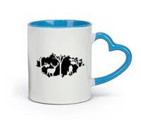 DEBINGY ceramica Tazze da tè e caffè Tema della foresta Cervo selvatico Animale Foresta Caccia Modello nascosto Cervo （11oz/320ml） per uomo e donna Blu