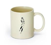 DEBINGY ceramica Tazze da tè e caffè Tiro in sospensione del giocatore di basket, palestra di allenamento di basket （11oz/320ml） per casa e ufficio Giallo chiaro