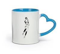 DEBINGY ceramica Tazze da tè e caffè Tiro in sospensione del giocatore di basket, palestra di allenamento di basket （11oz/320ml） per casa e ufficio Blu