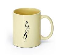 DEBINGY ceramica Tazze da tè e caffè Tiro in sospensione del giocatore di basket, palestra di allenamento di basket （11oz/320ml） per casa e ufficio Beige