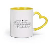 DEBINGY ceramica Tazze da tè e caffè Una volta che il mare lancia la sua magia, la gente sarà per sempre dipendente dalle sue meraviglie. Citazioni sulla spiaggia （11oz/320ml） per espresso Giallo