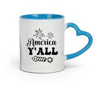 DEBINGY ceramica Tazze e tazzine alla moda Citazione del 4 luglio, il mio nuovo e unico design （11oz/320ml） Tazza da caffè in ceramica per cappuccino, tè, latte, Blu