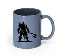 DEBINGY ceramica Tazze e tazzine alla moda sagoma di orco razza mitica dal gioco con solo grande clava （11oz/320ml） per tè, caffè, infuso caldo Blu grigio