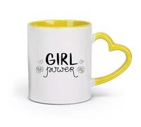 DEBINGY ceramica Tazze grandi da tè, caffè e cioccolata calda 8 marzo festa della donna （11oz/320ml） Caffè, tè, latte macchiato, latte, cacao, succhi di frutta e altre bevande calde Giallo