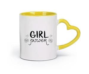 DEBINGY ceramica Tazze grandi da tè, caffè e cioccolata calda 8 marzo festa della donna （11oz/320ml） Caffè, tè, latte macchiato, latte, cacao, succhi di frutta e altre bevande calde Giallo