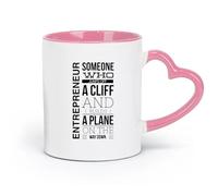 DEBINGY ceramica Tazze grandi da tè, caffè e cioccolata calda Citazioni Imprenditori （11oz/320ml） Ufficio, casa, bar, lavabile in lavastoviglie e adatto al microonde Rosa