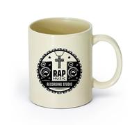 DEBINGY ceramica Tazze grandi da tè, caffè e cioccolata calda Musica Rap Studio Music （11oz/320ml） Regalo divertente per amanti del caffè, migliori amici, colleghi e amici Giallo chiaro