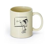 DEBINGY ceramica Tazze grandi da tè, caffè e cioccolata calda Sala giochi di matematica （11oz/320ml） Ufficio, casa, bar, lavabile in lavastoviglie e adatto al microonde Giallo chiaro