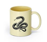 DEBINGY ceramica Tazze grandi da tè, caffè e cioccolata calda serpente su un （11oz/320ml） matrimoni, compleanni, regali per donne, festa del papà, mamma, ragazze, ragazzi Beige